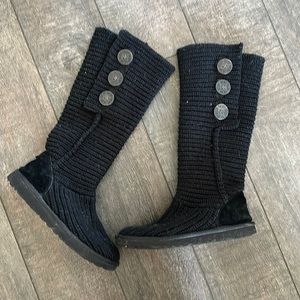 Womens Black sweater ugh boots
